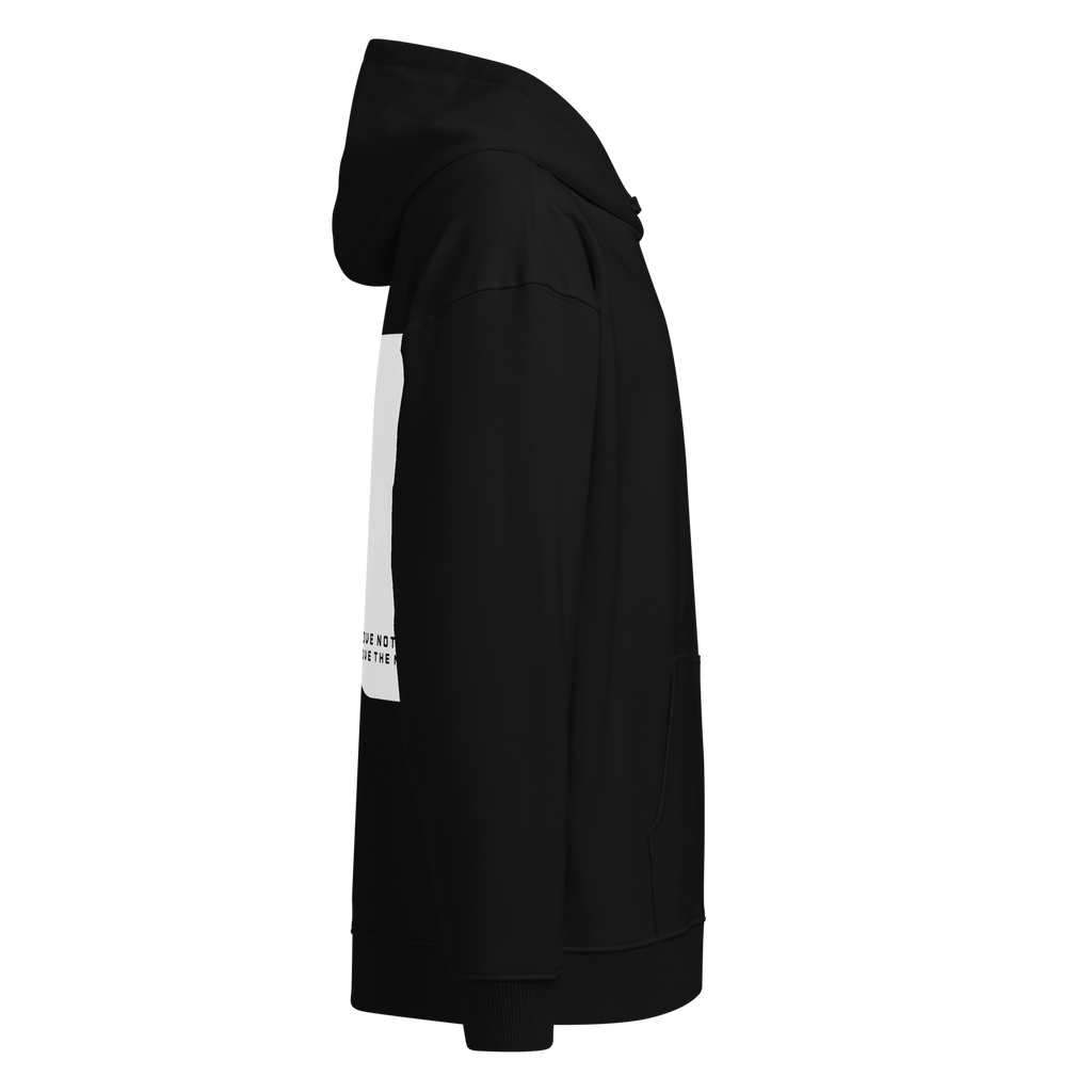 Right side view of Backheart Oversized Hoodie by Mann Adores Notte