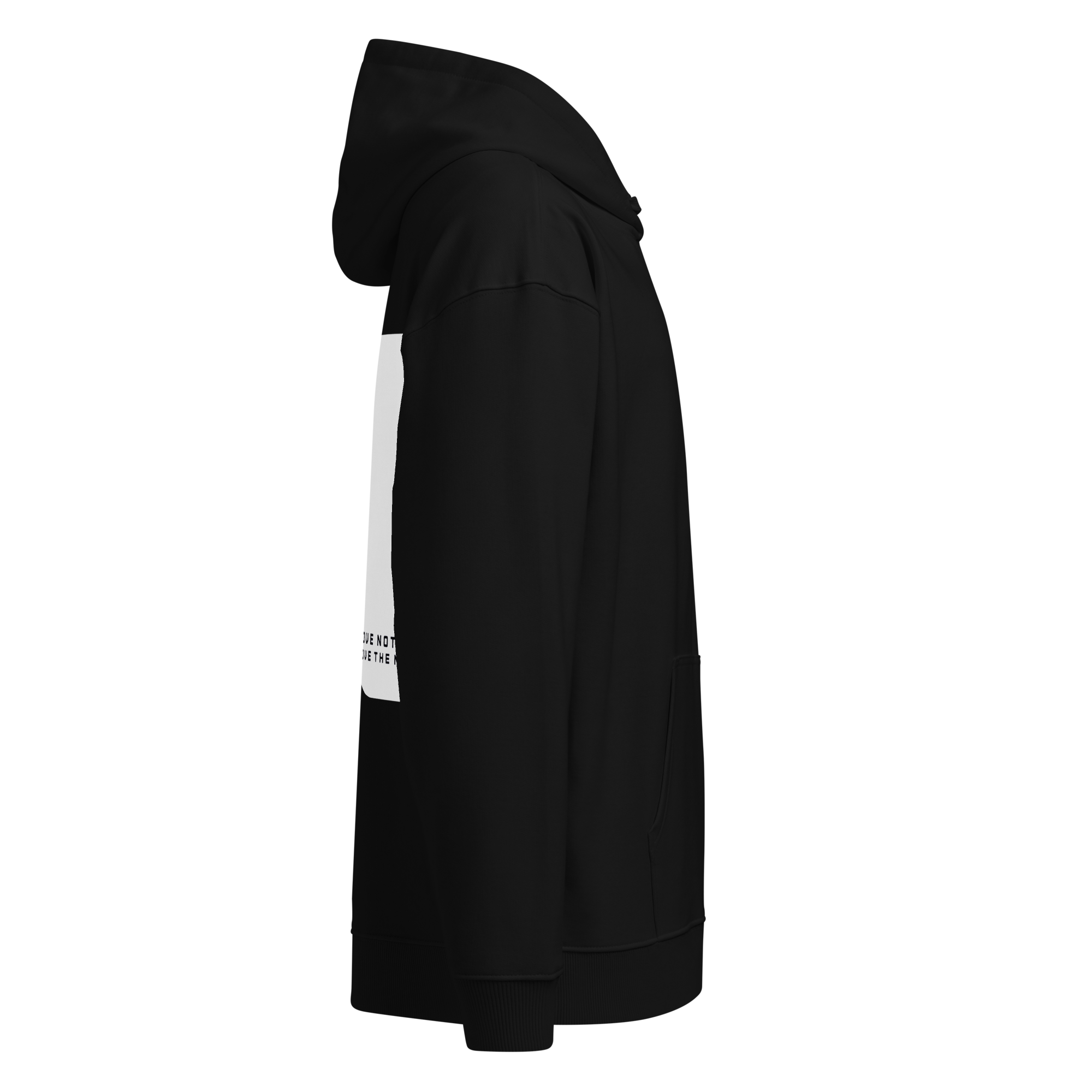 Right side view of Backheart Oversized Hoodie by Mann Adores Notte