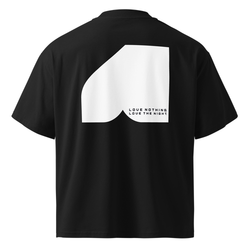 Back view of Backheart Oversized T-shirt by Mann Adores Notte