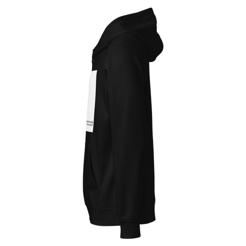 Left side view of Bauheart Hoodie by Mann Adores Notte