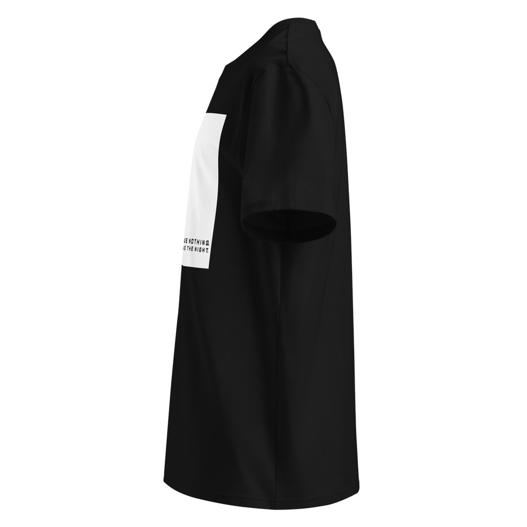 Left side view of Bauheart T-shirt by Mann Adores Notte