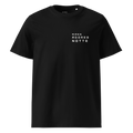 Front view of Mann Adores Notte Signature T-shirt